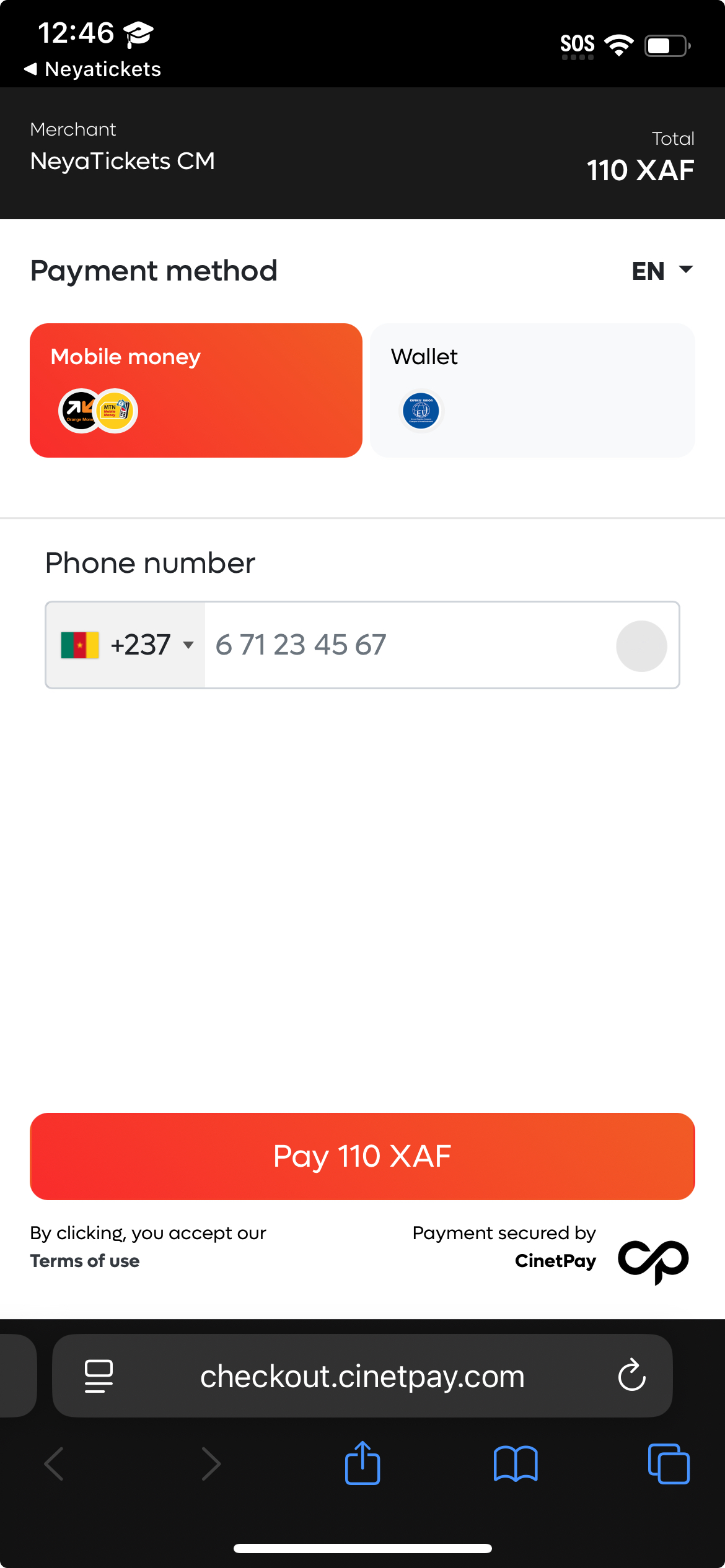 CinetPay mobile money